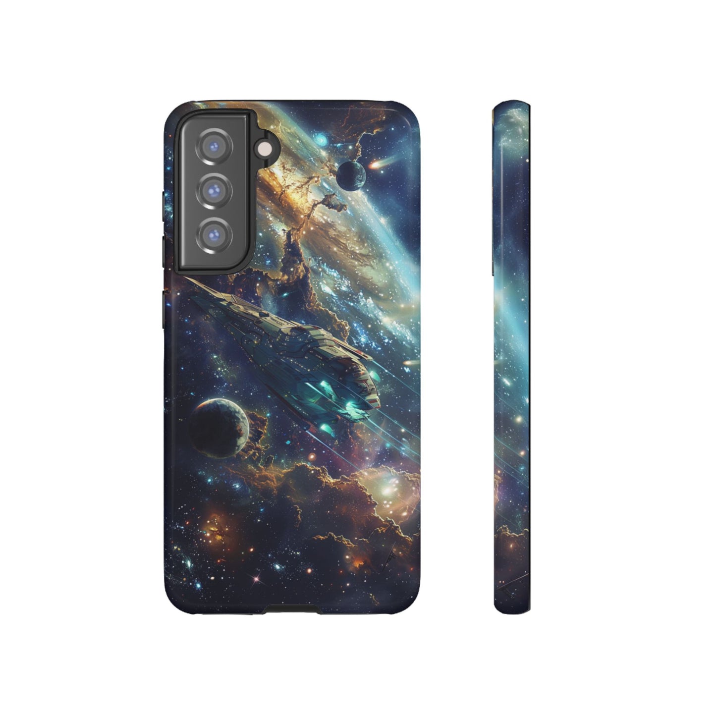 Galactic Voyage: Futuristic Spaceship - iPhone, Google Pixel, Samsung Galaxy
