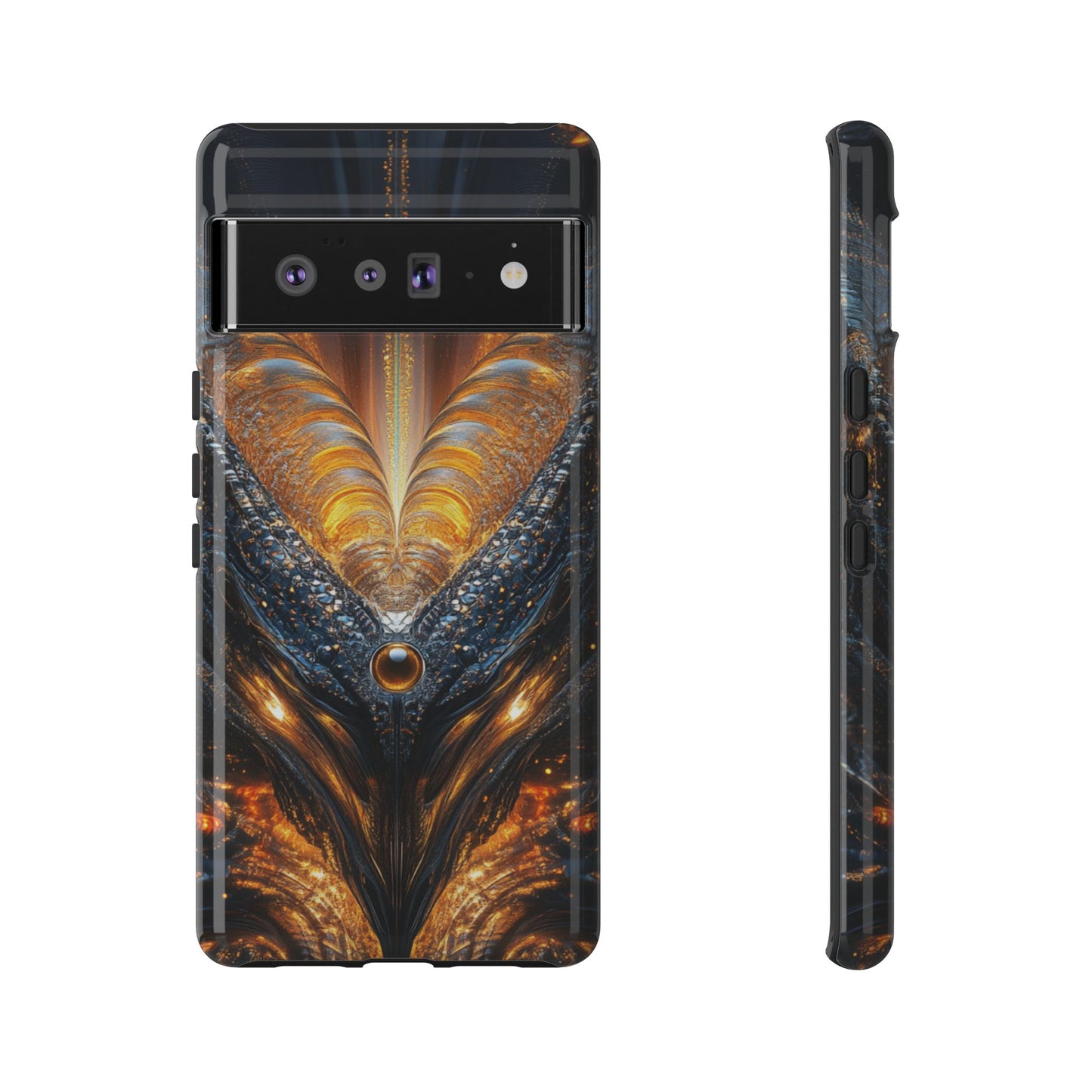 Obsidian Flare Fractal – Tough Google Pixel Case