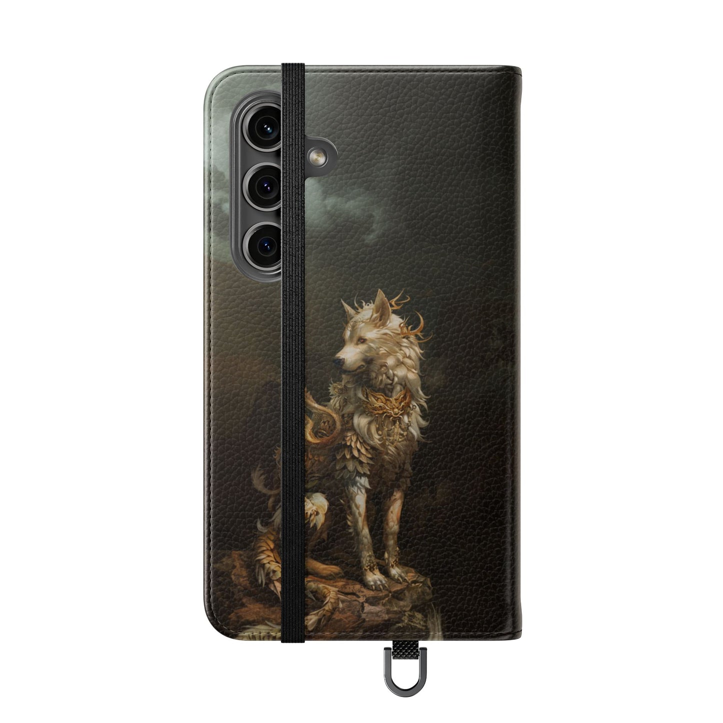 Antlered Wolf Guardian - Wallet Flip Case