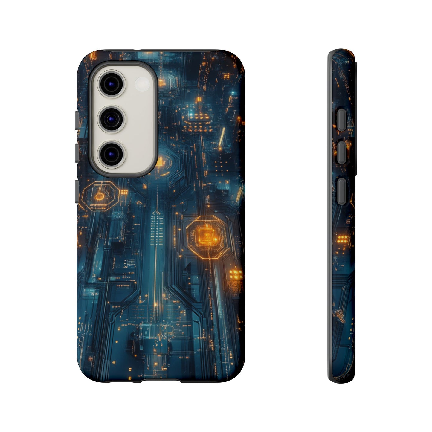 Quantum Neon Skyline – Tough Samsung Galaxy Case