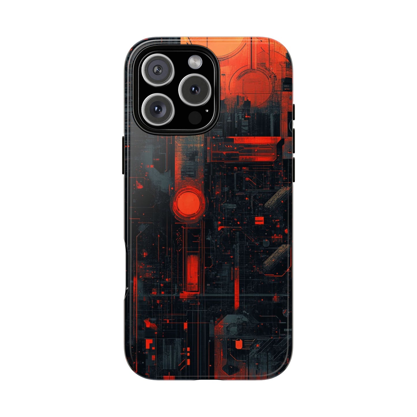 Neon Circuit Matrix – Tough iPhone Case