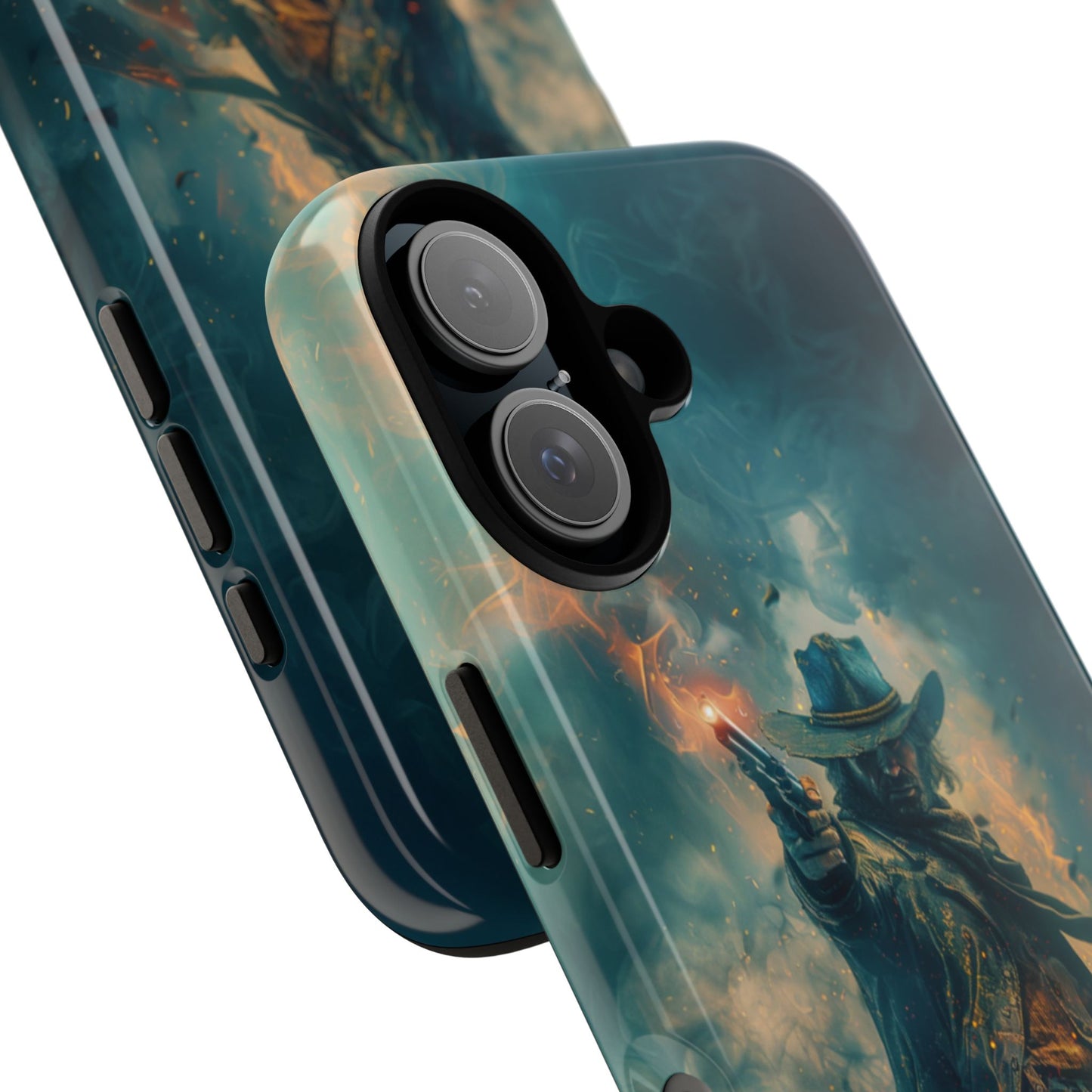 Flaming Outlaw Gunslinger – Tough iPhone Case