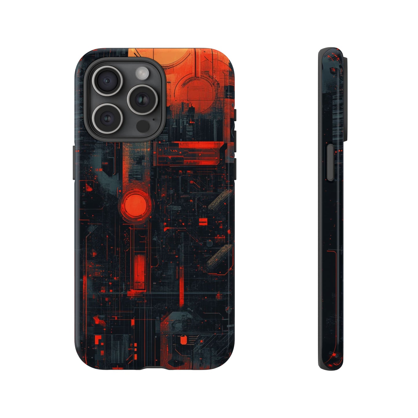 Neon Circuit Matrix – Tough iPhone Case