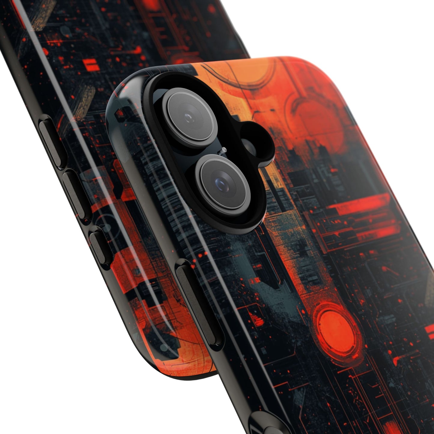 Neon Circuit Matrix – Tough iPhone Case