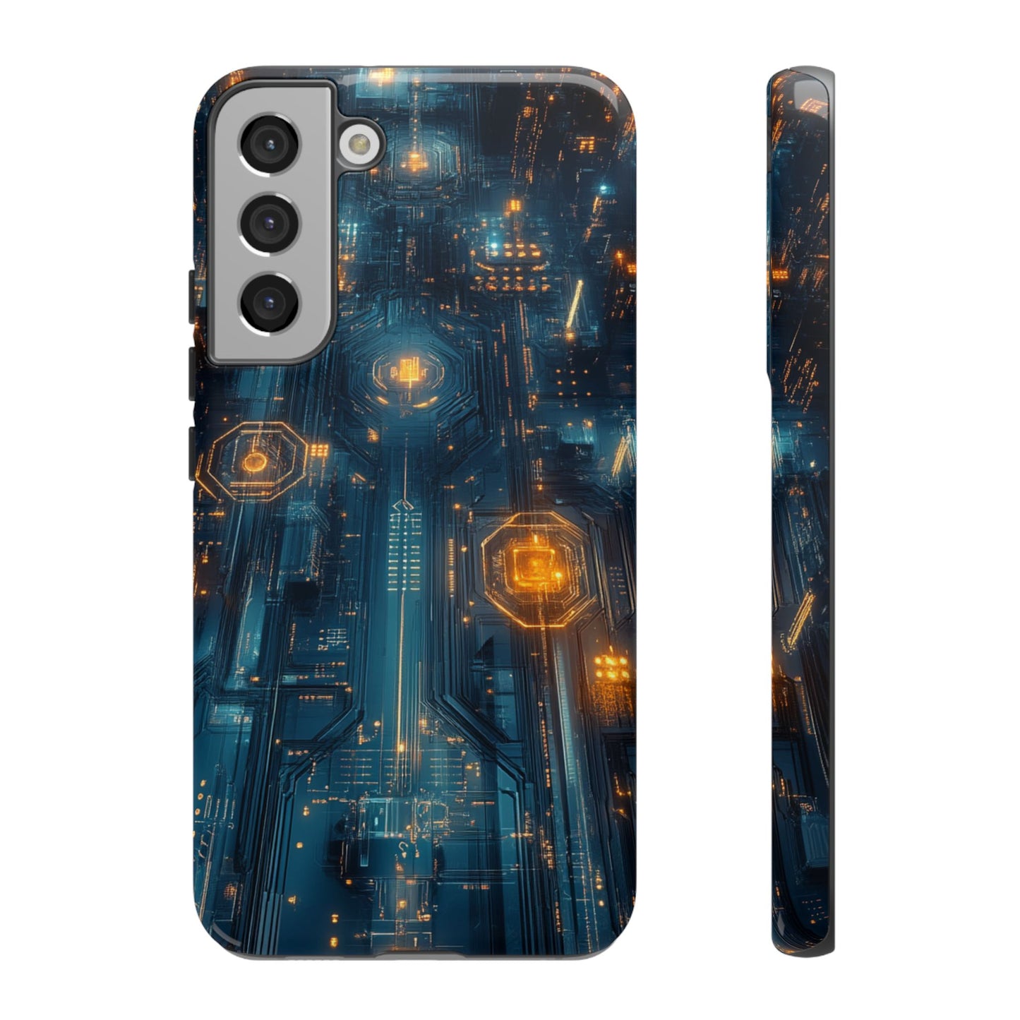 Quantum Neon Skyline – Tough Samsung Galaxy Case