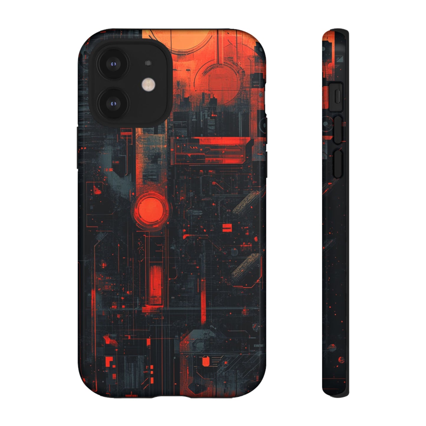 Neon Circuit Matrix – Tough iPhone Case