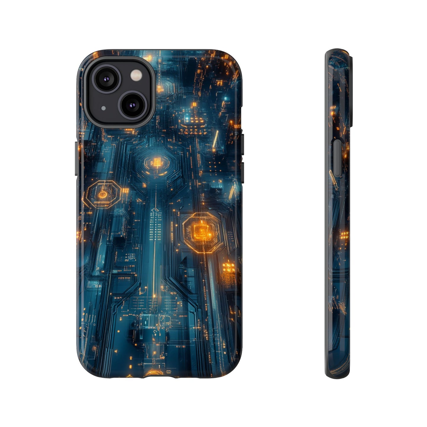 Quantum Neon Skyline – Tough iPhone Case