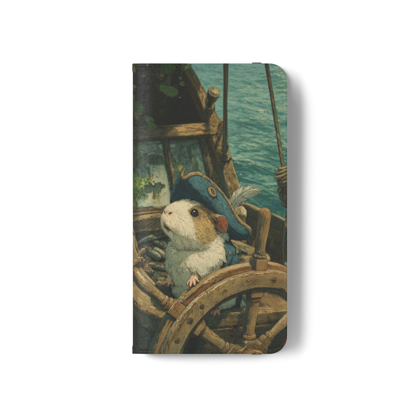 Pirate Captain Guinea Pig - Wallet Flip Case