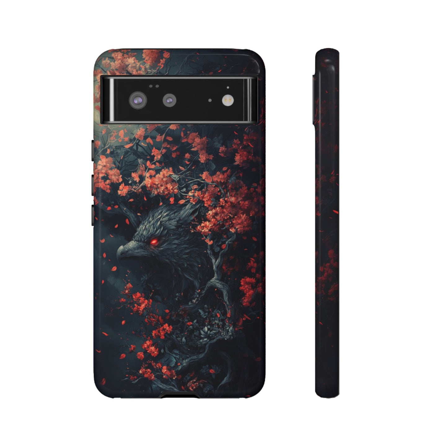 Crimson Raven Bloom – Tough Google Pixel Case