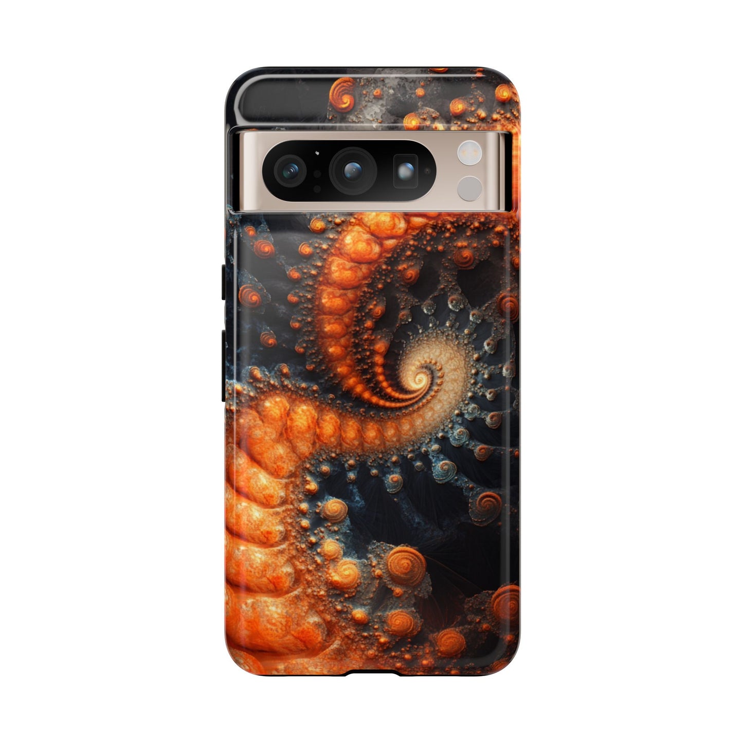 Amber Spiral Fractal – Tough Google Pixel Case