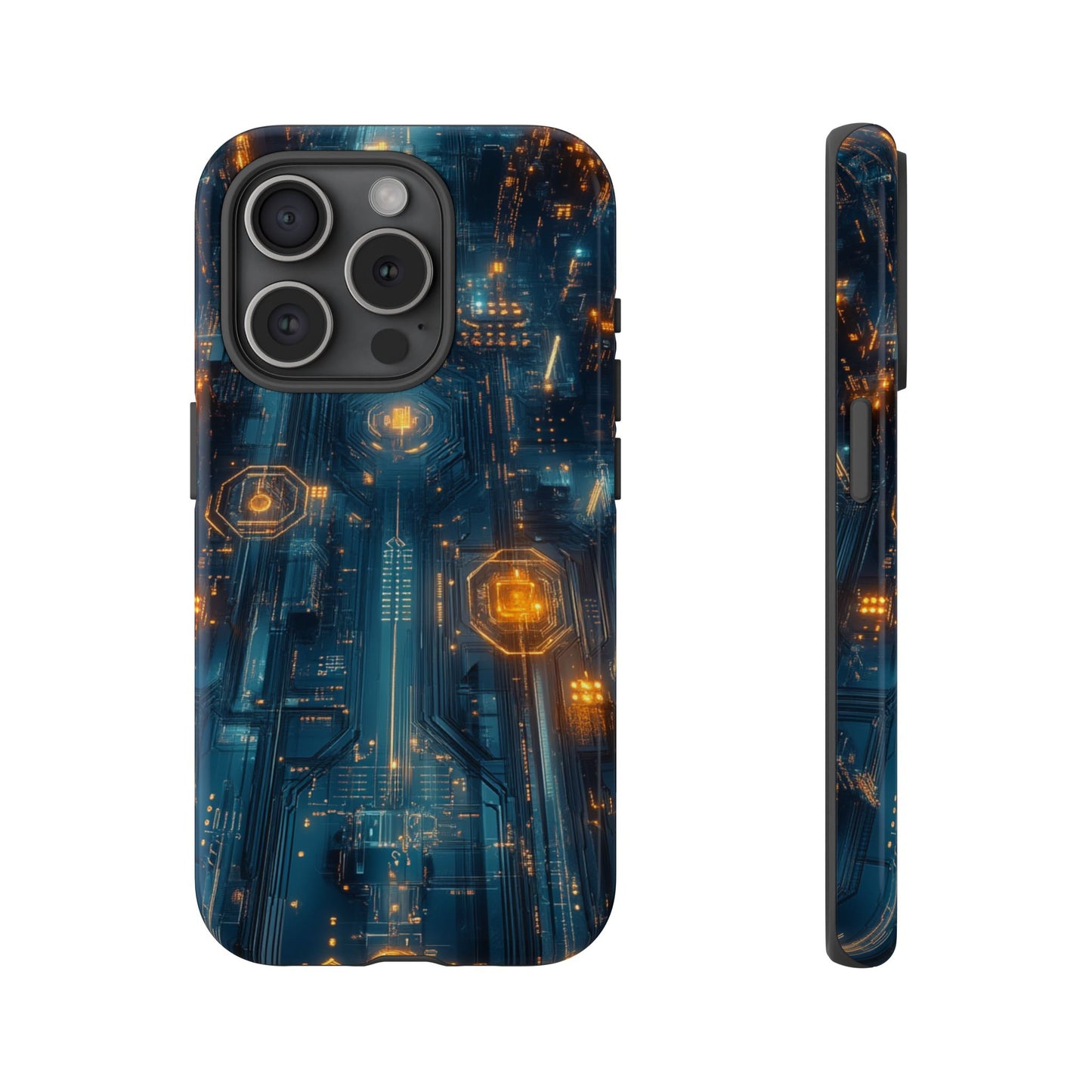 Quantum Neon Skyline – Tough iPhone Case