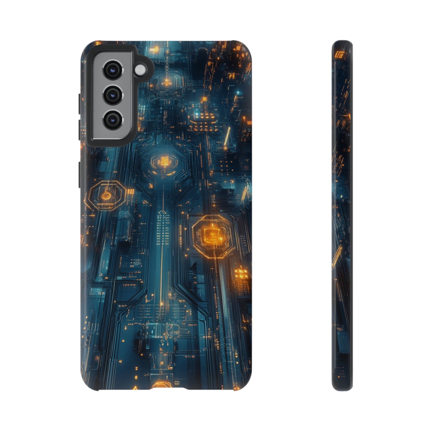 Quantum Neon Skyline – Tough Samsung Galaxy Case