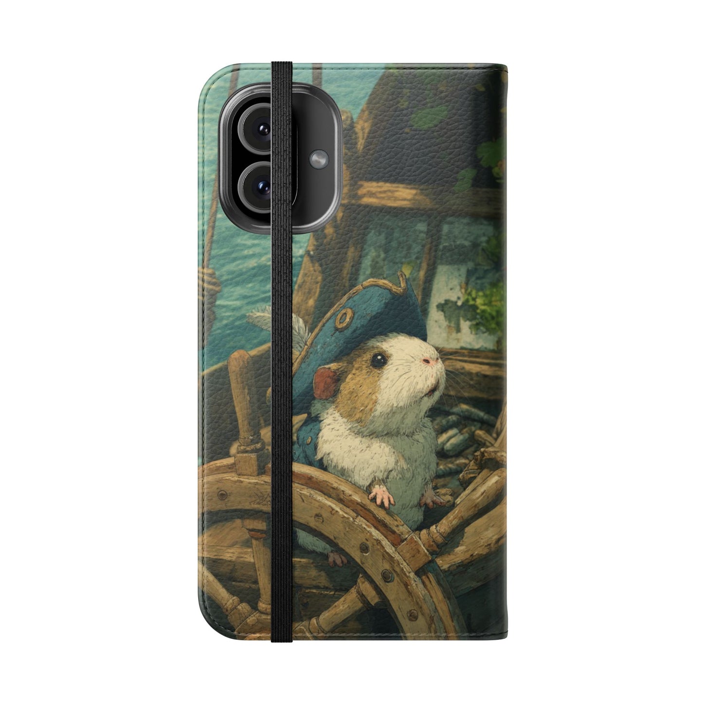Pirate Captain Guinea Pig - Wallet Flip Case
