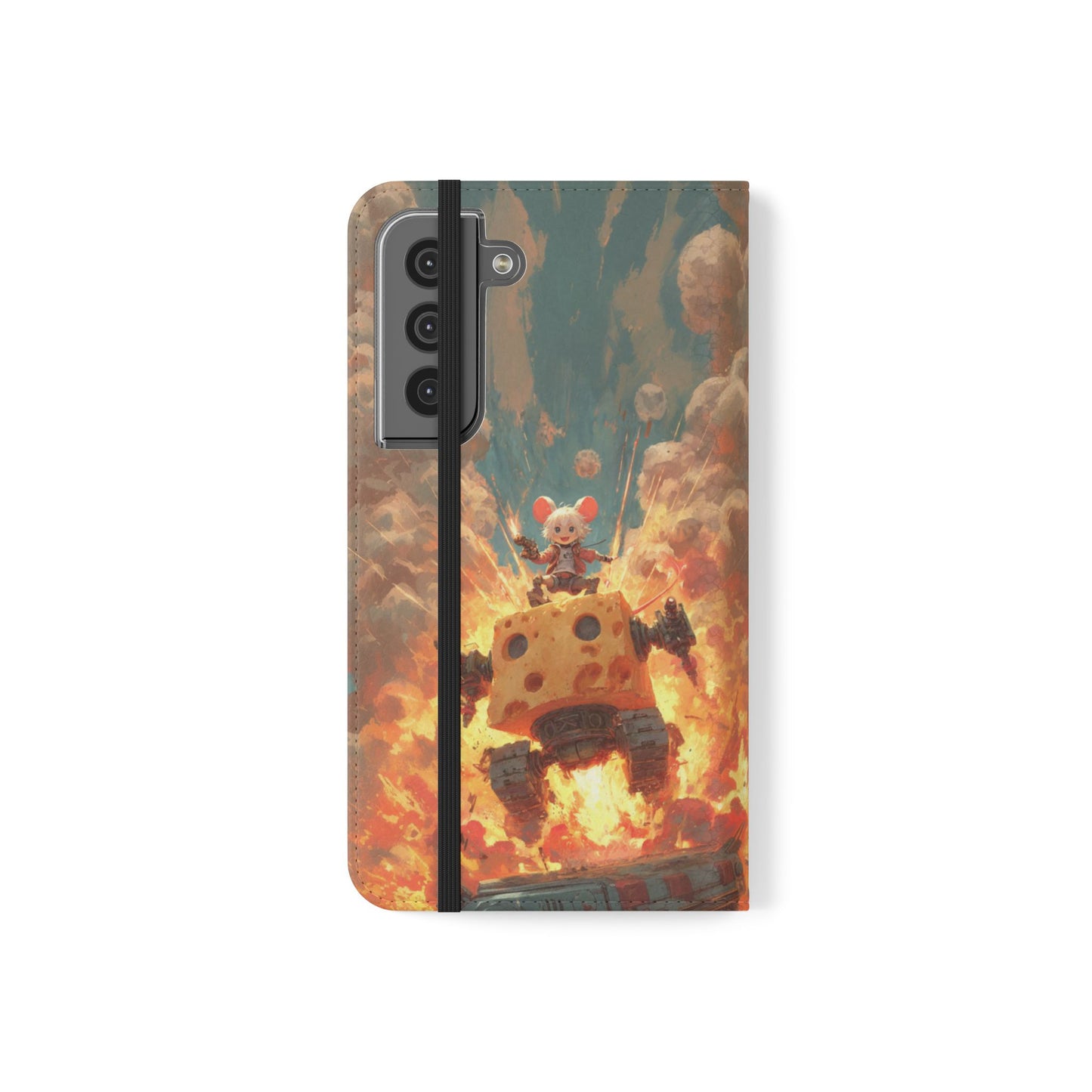 Battle Tank Mouse - Wallet Flip Case