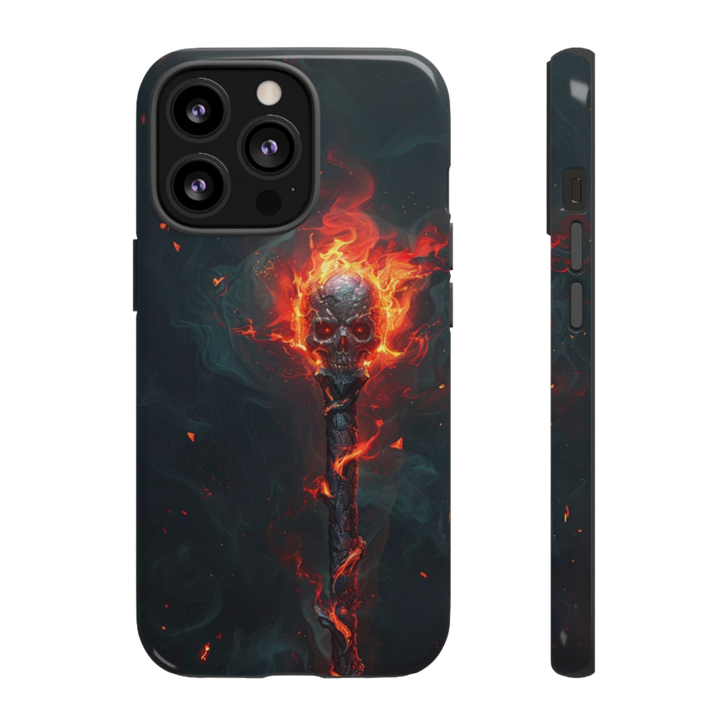 Inferno Skull Staff - Tough iPhone Case