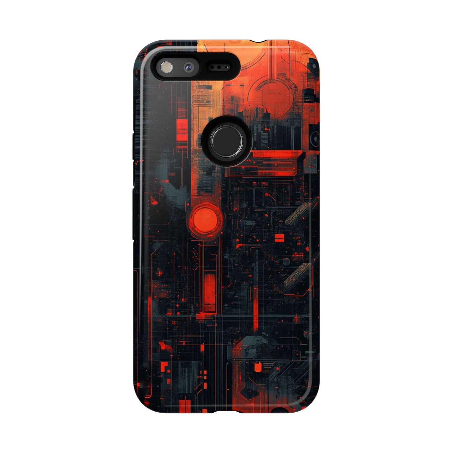 Neon Circuit Matrix – Tough Google Pixel Case