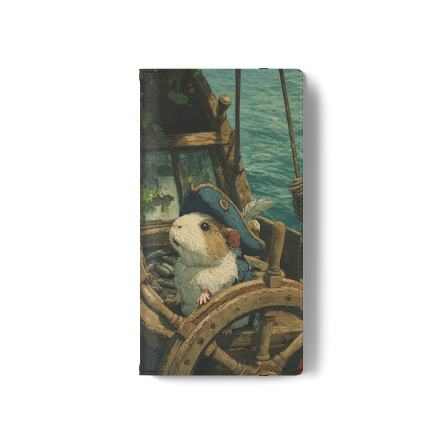 Pirate Captain Guinea Pig - Wallet Flip Case