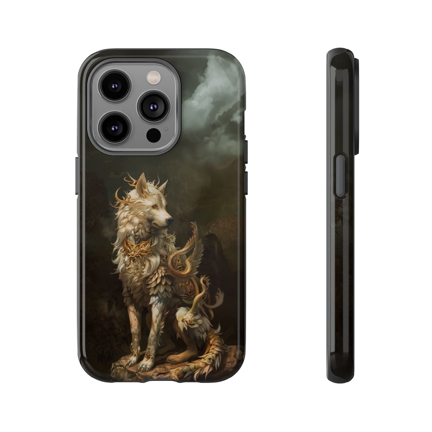 Antlered Wolf Guardian - Tough iPhone Case