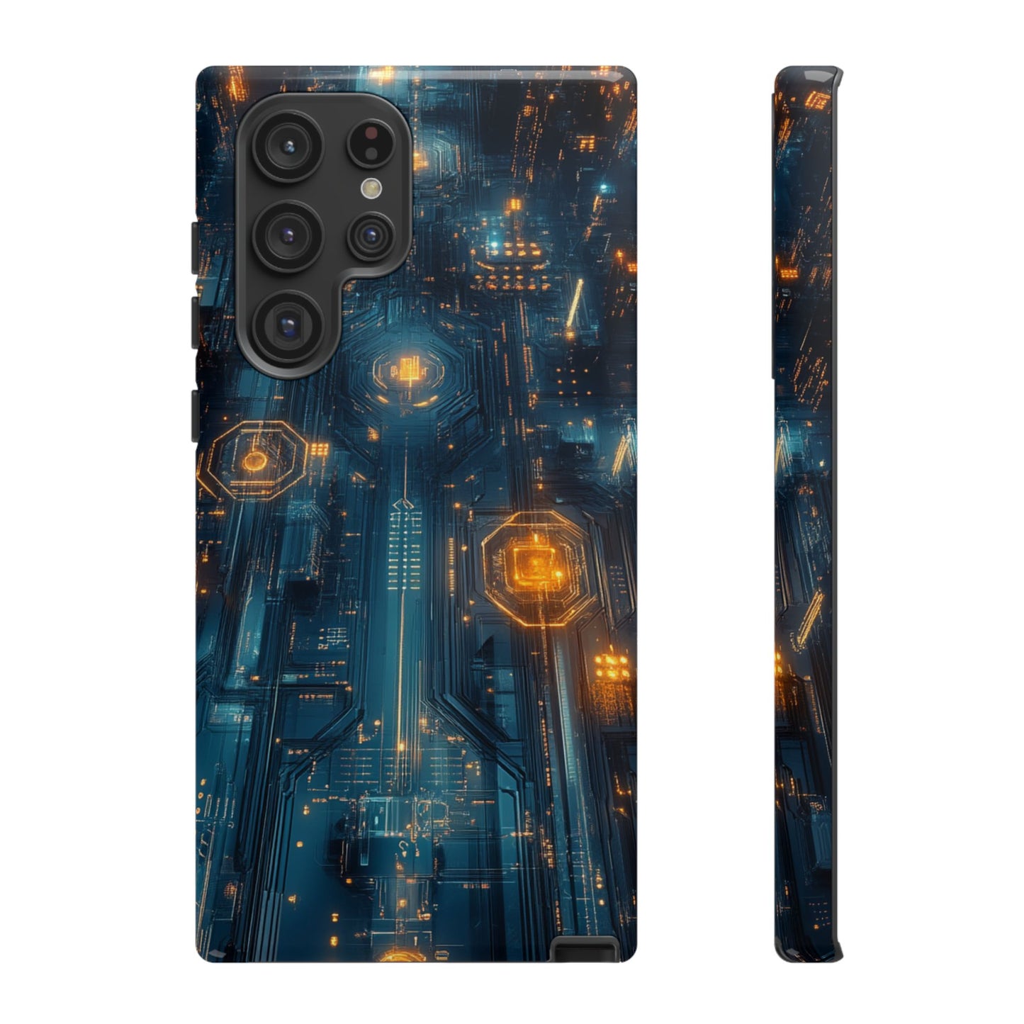 Quantum Neon Skyline – Tough Samsung Galaxy Case
