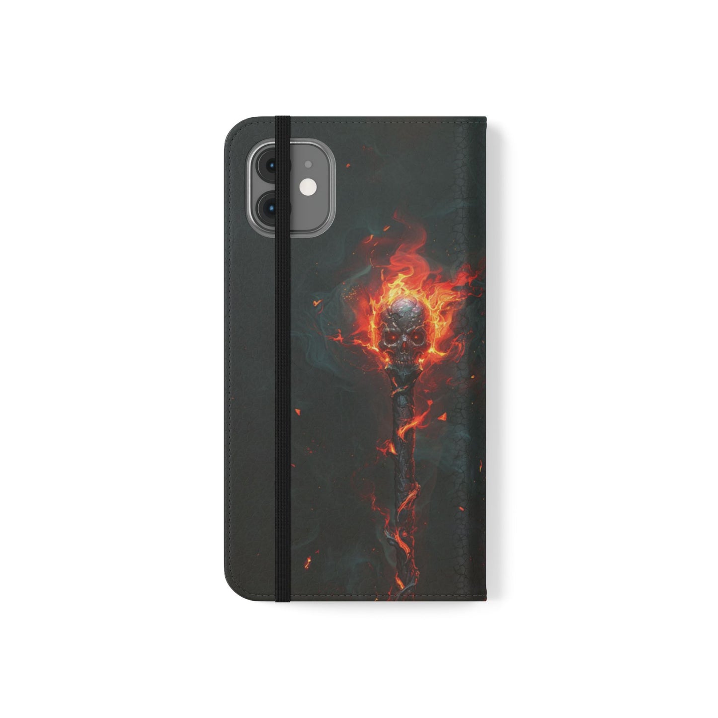 Inferno Skull Staff - Wallet Flip Case