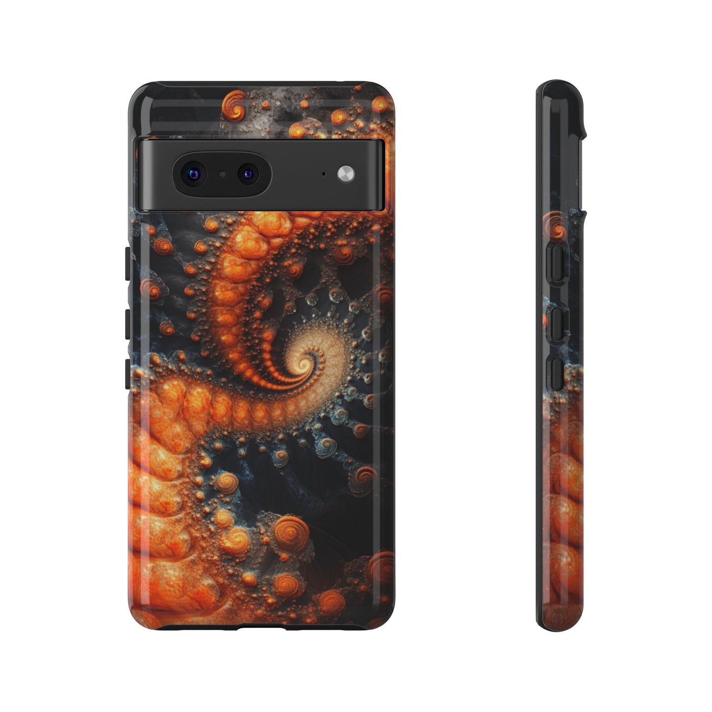 Amber Spiral Fractal – Tough Google Pixel Case