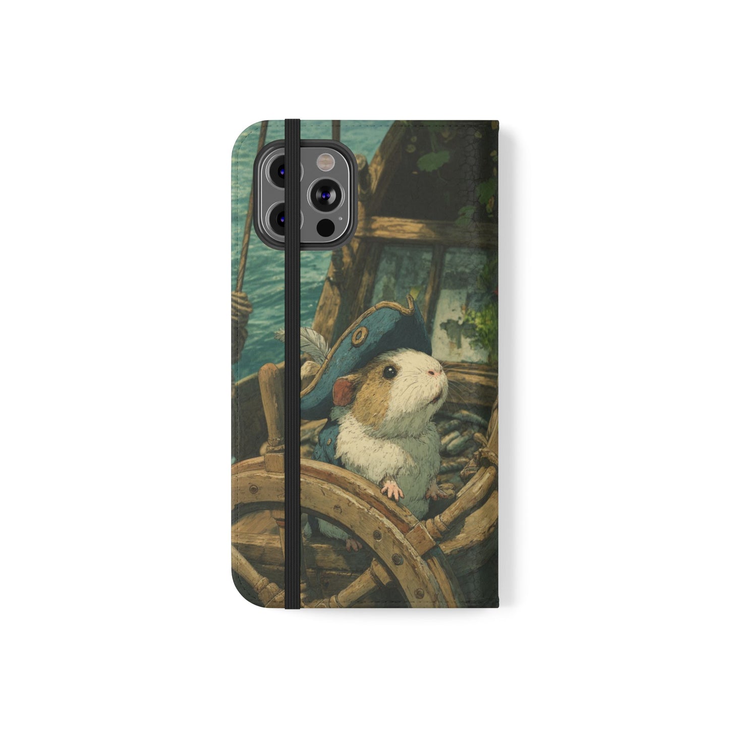 Pirate Captain Guinea Pig - Wallet Flip Case