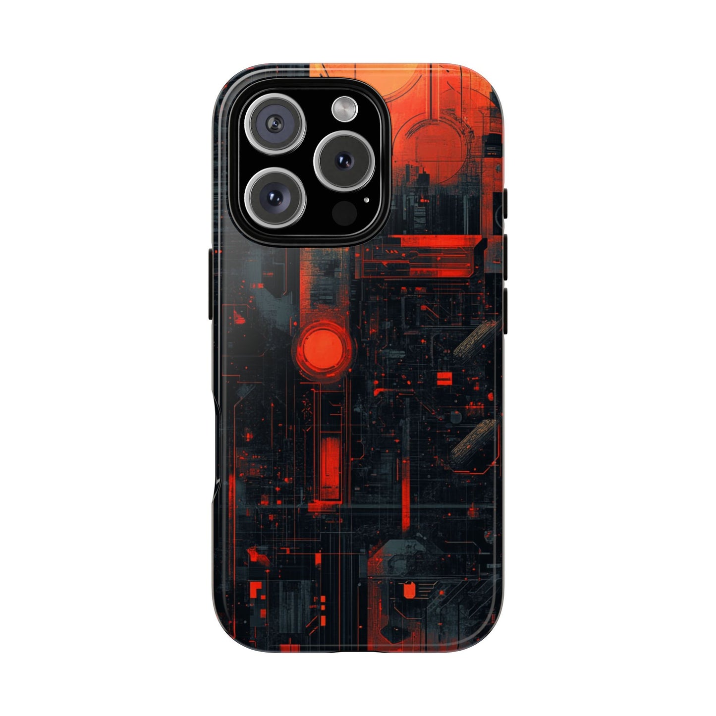 Neon Circuit Matrix – Tough iPhone Case