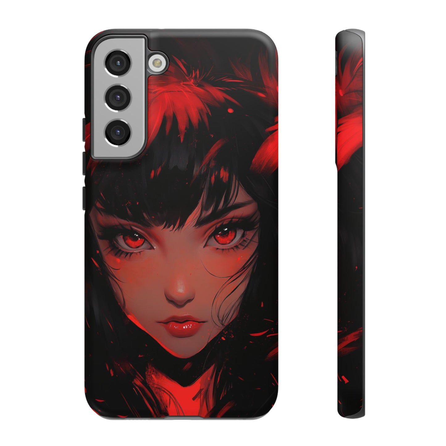 Fiery Gaze Anime Phone Case – iPhone, Google Pixel, Samsung Galaxy