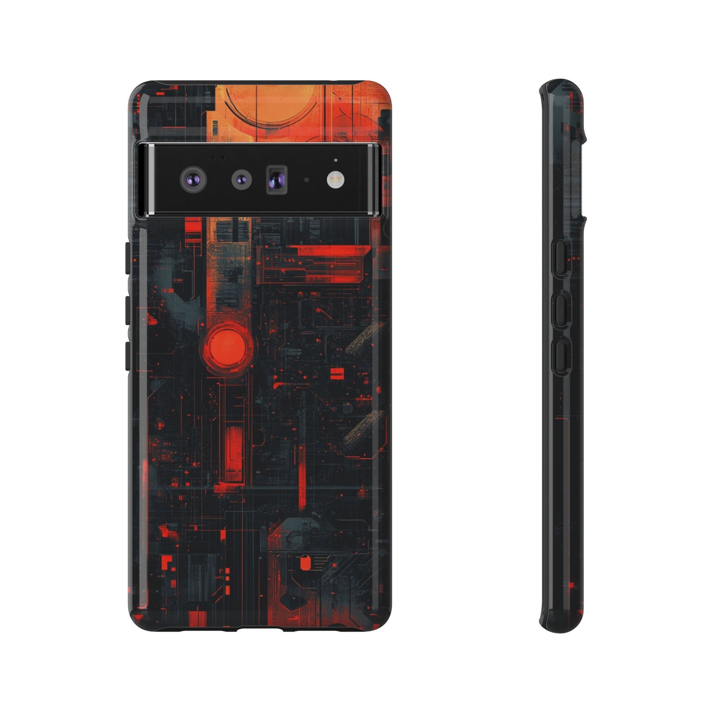 Neon Circuit Matrix – Tough Google Pixel Case