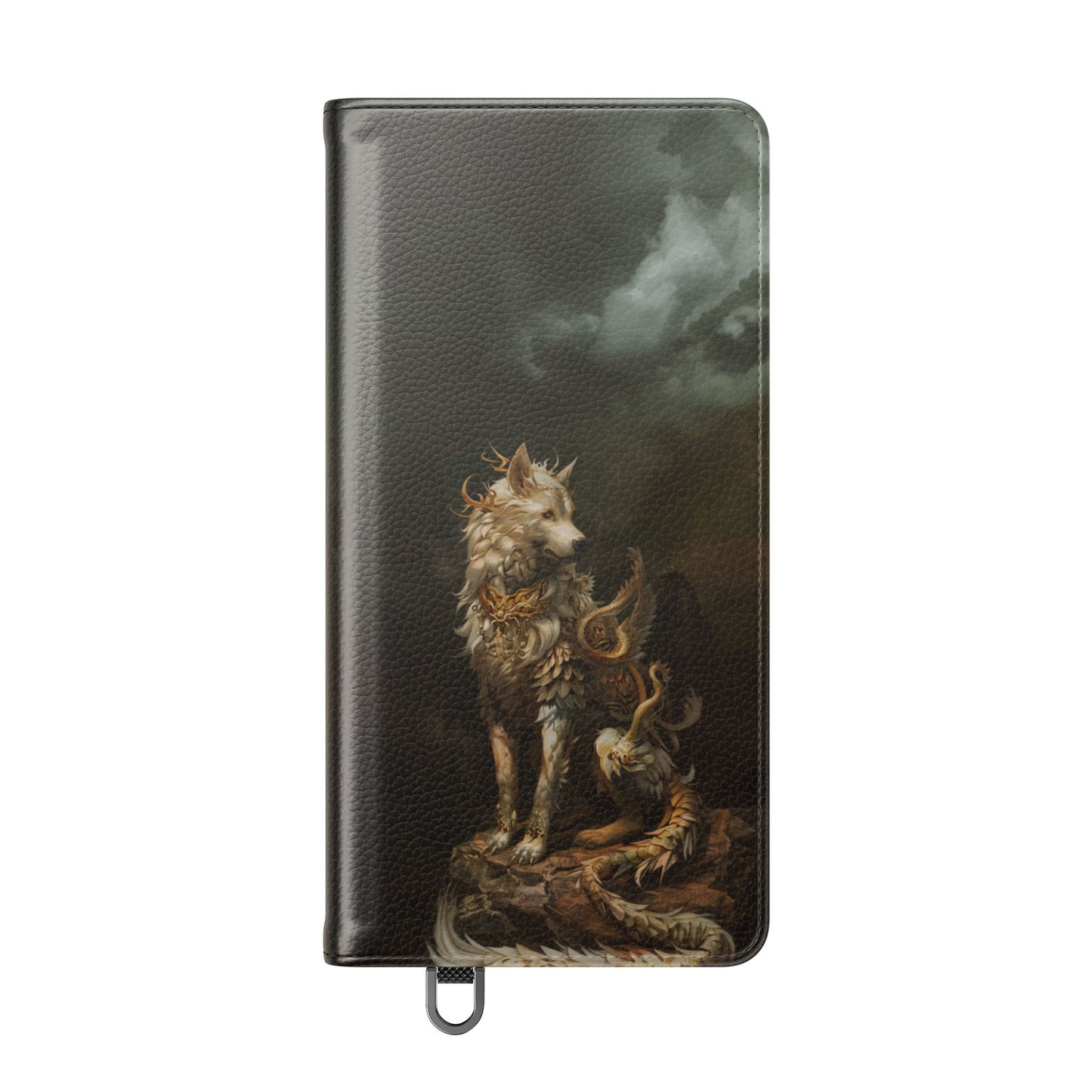 Antlered Wolf Guardian - Wallet Flip Case