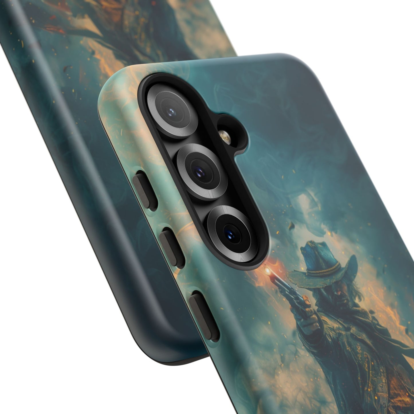 Flaming Outlaw Gunslinger – Tough Samsung Galaxy Case