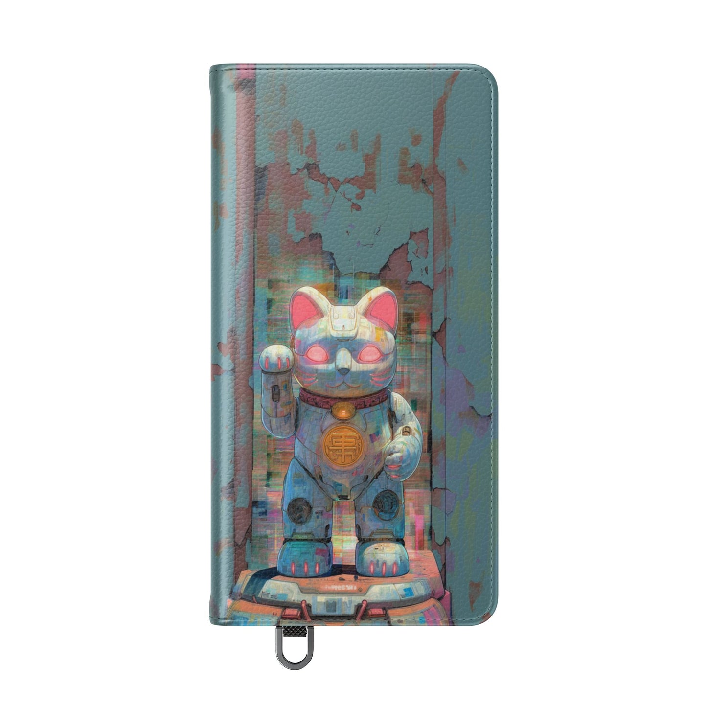 Cyber Lucky Cat - Wallet Flip Case