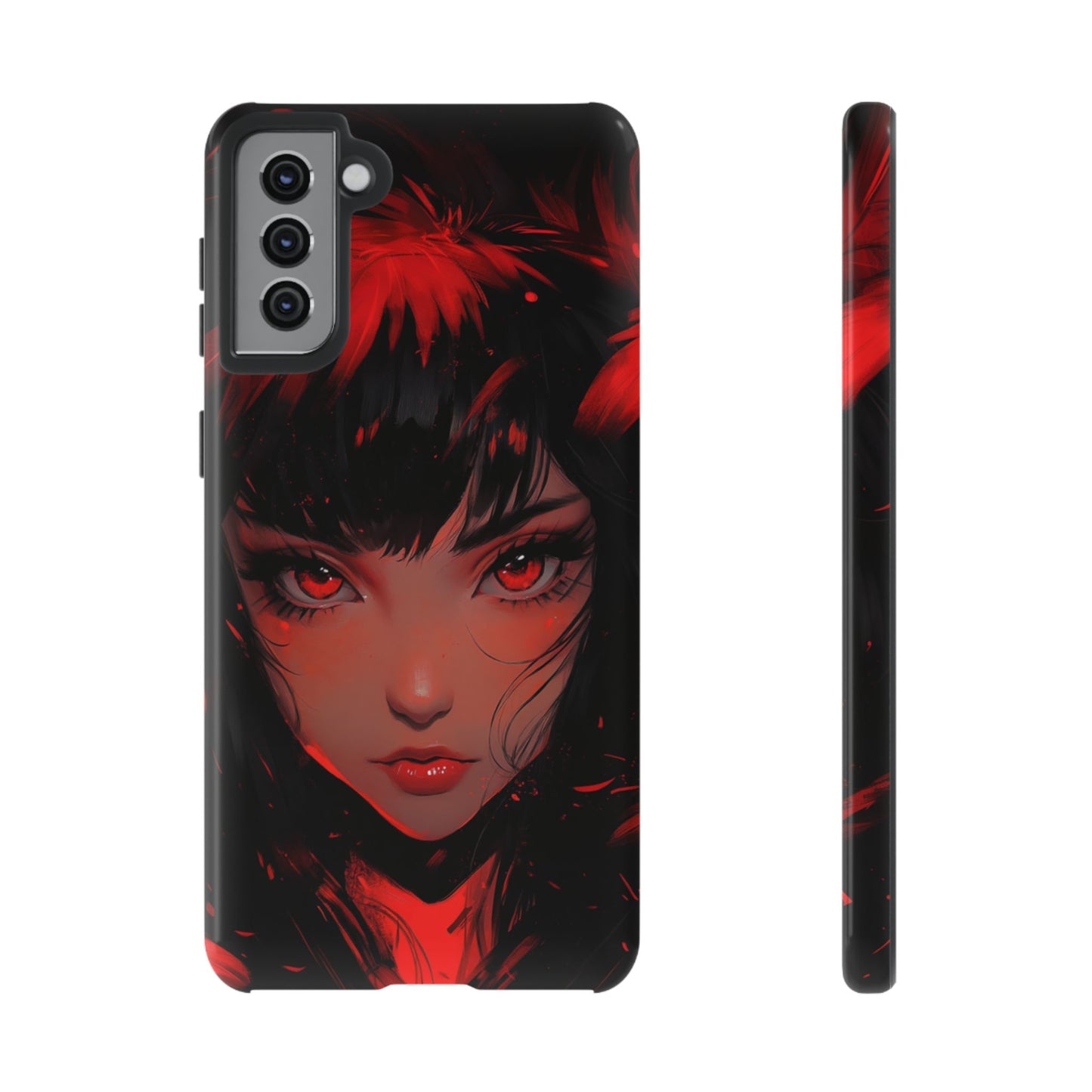 Fiery Gaze Anime Phone Case – iPhone, Google Pixel, Samsung Galaxy