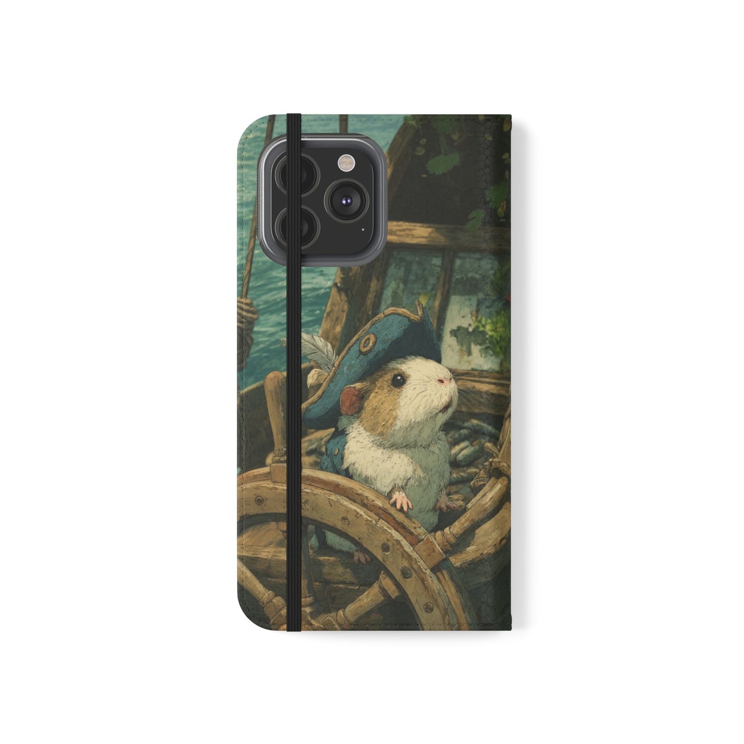 Pirate Captain Guinea Pig - Wallet Flip Case
