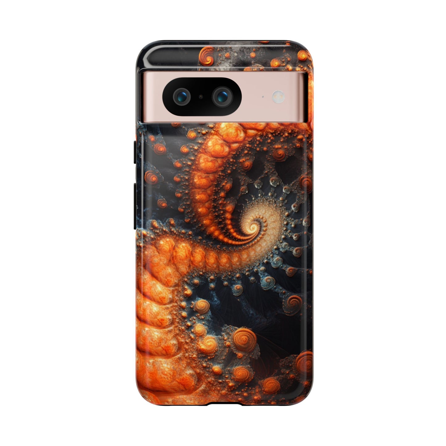 Amber Spiral Fractal – Tough Google Pixel Case