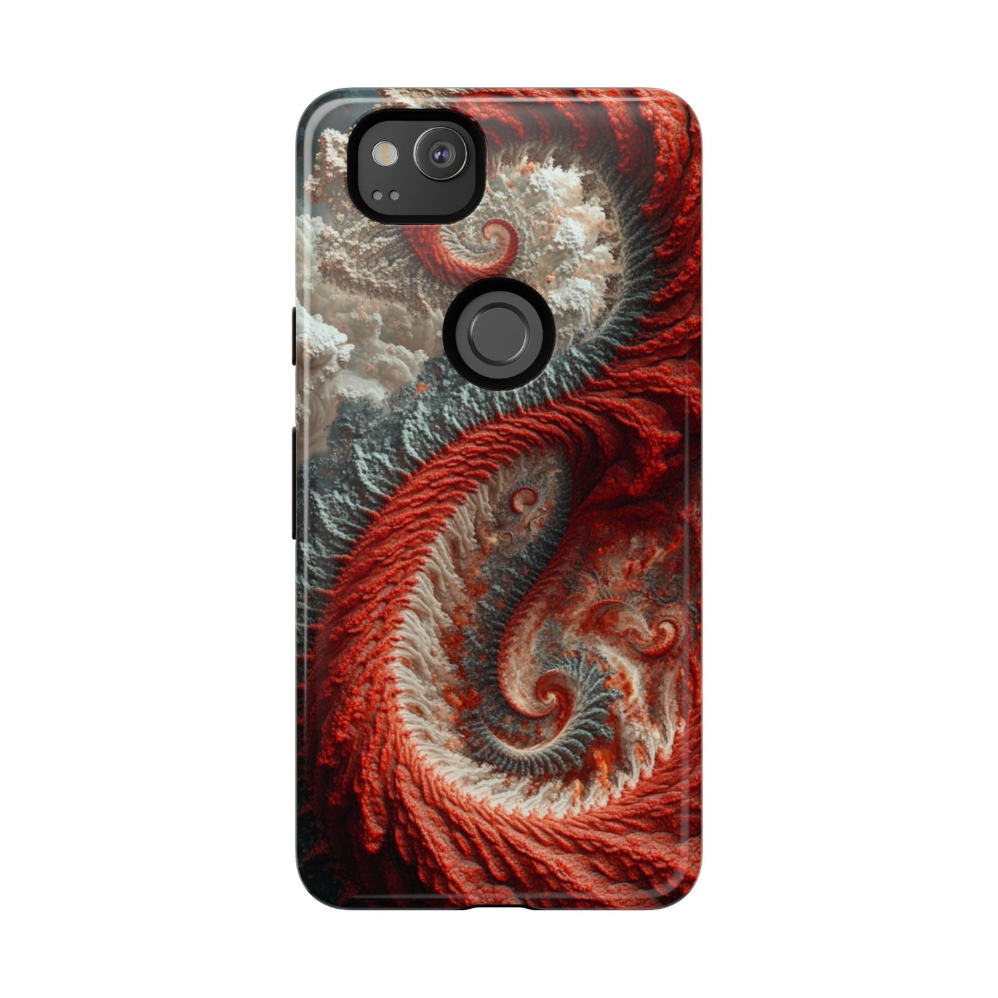Crimson Spiral Fractal – Tough Google Pixel Case
