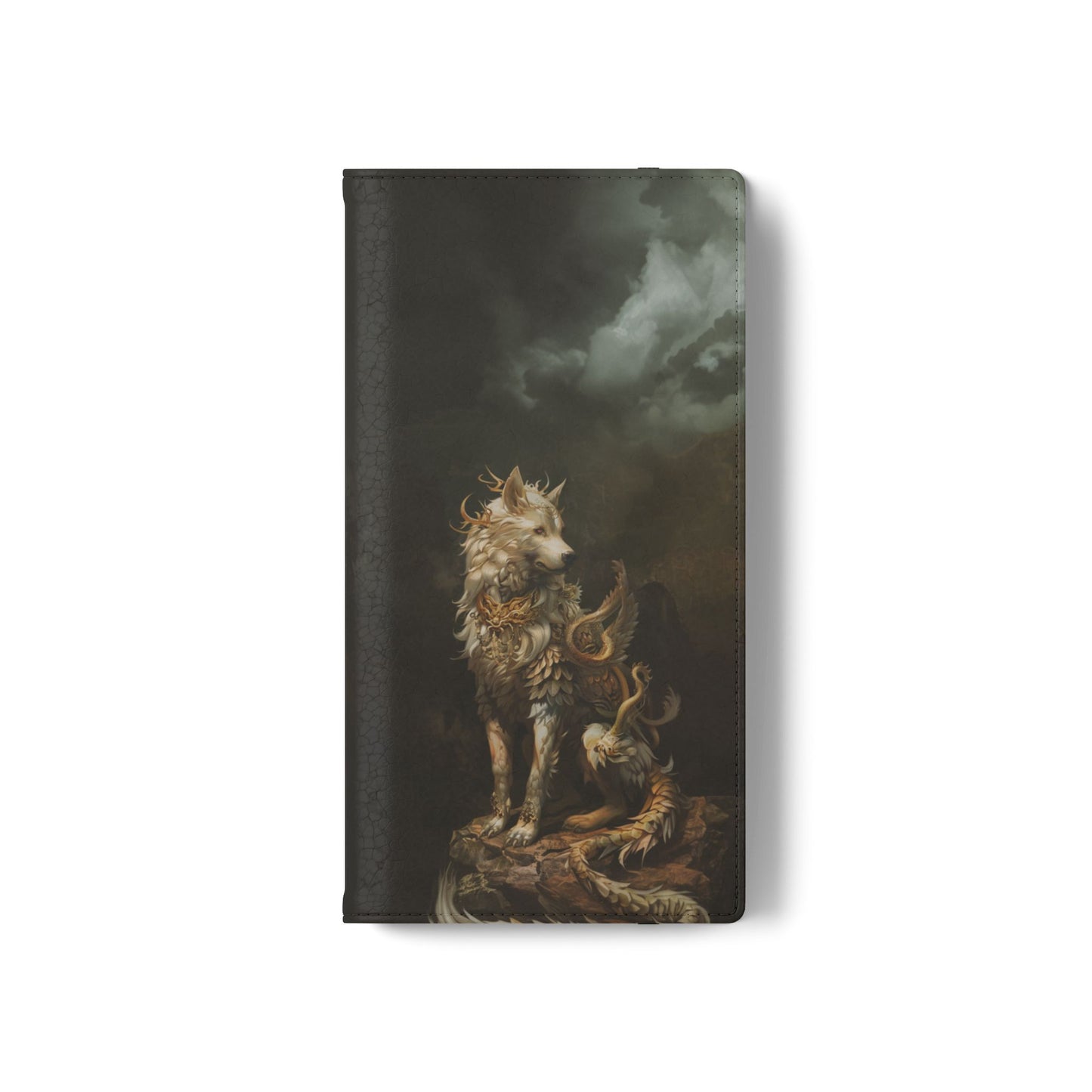 Antlered Wolf Guardian - Wallet Flip Case