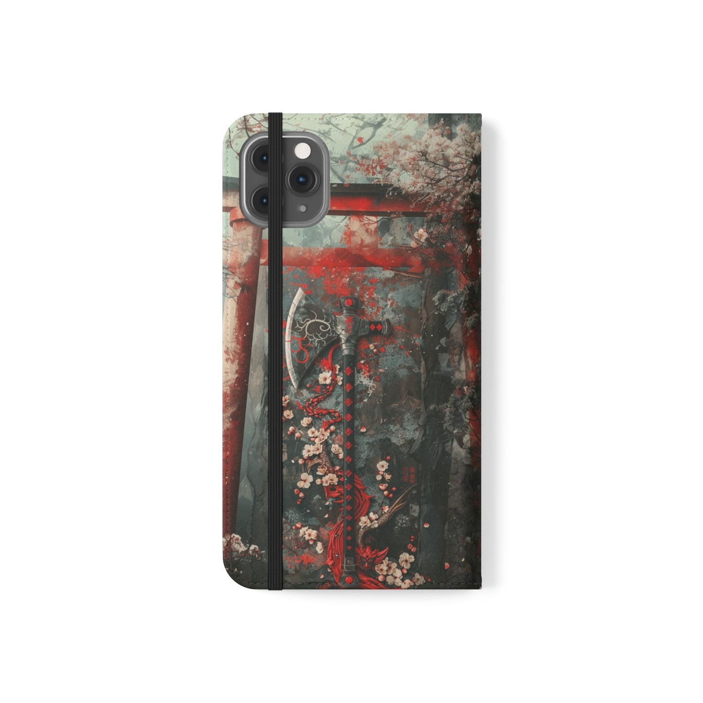 Sakura Warrior Axe - Wallet Flip Case