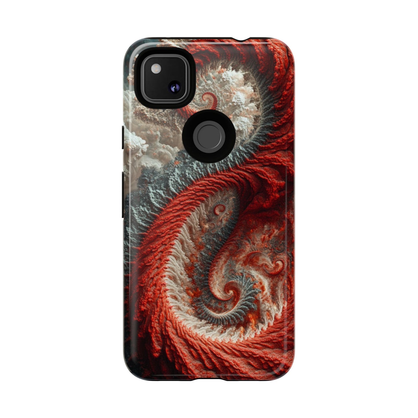 Crimson Spiral Fractal – Tough Google Pixel Case