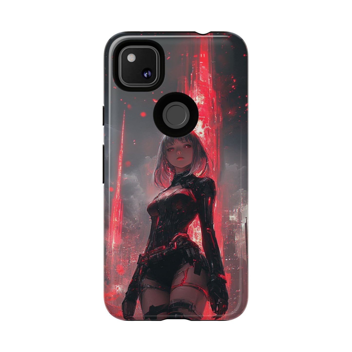 Crimson Cyber Sentinel – Tough Google Pixel Case
