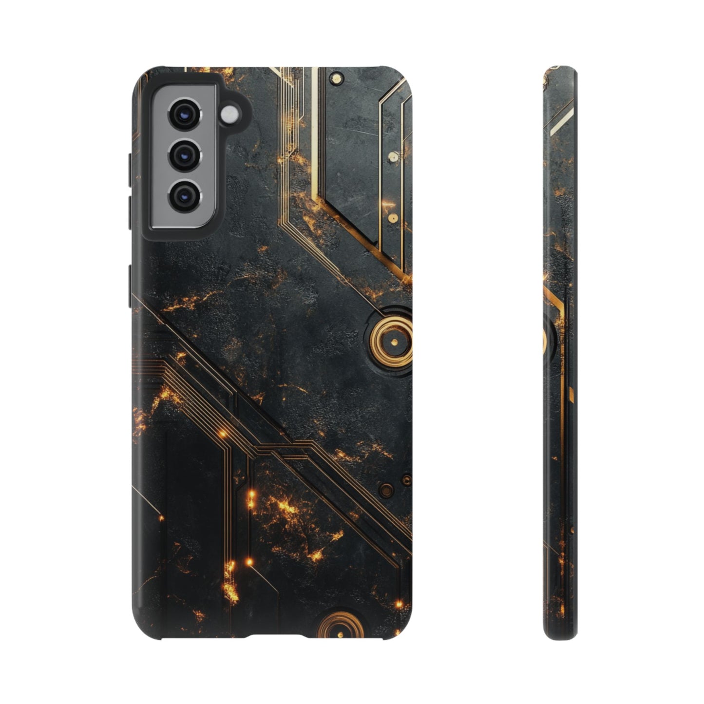 Obsidian Ember Circuit – Tough Samsung Galaxy Case