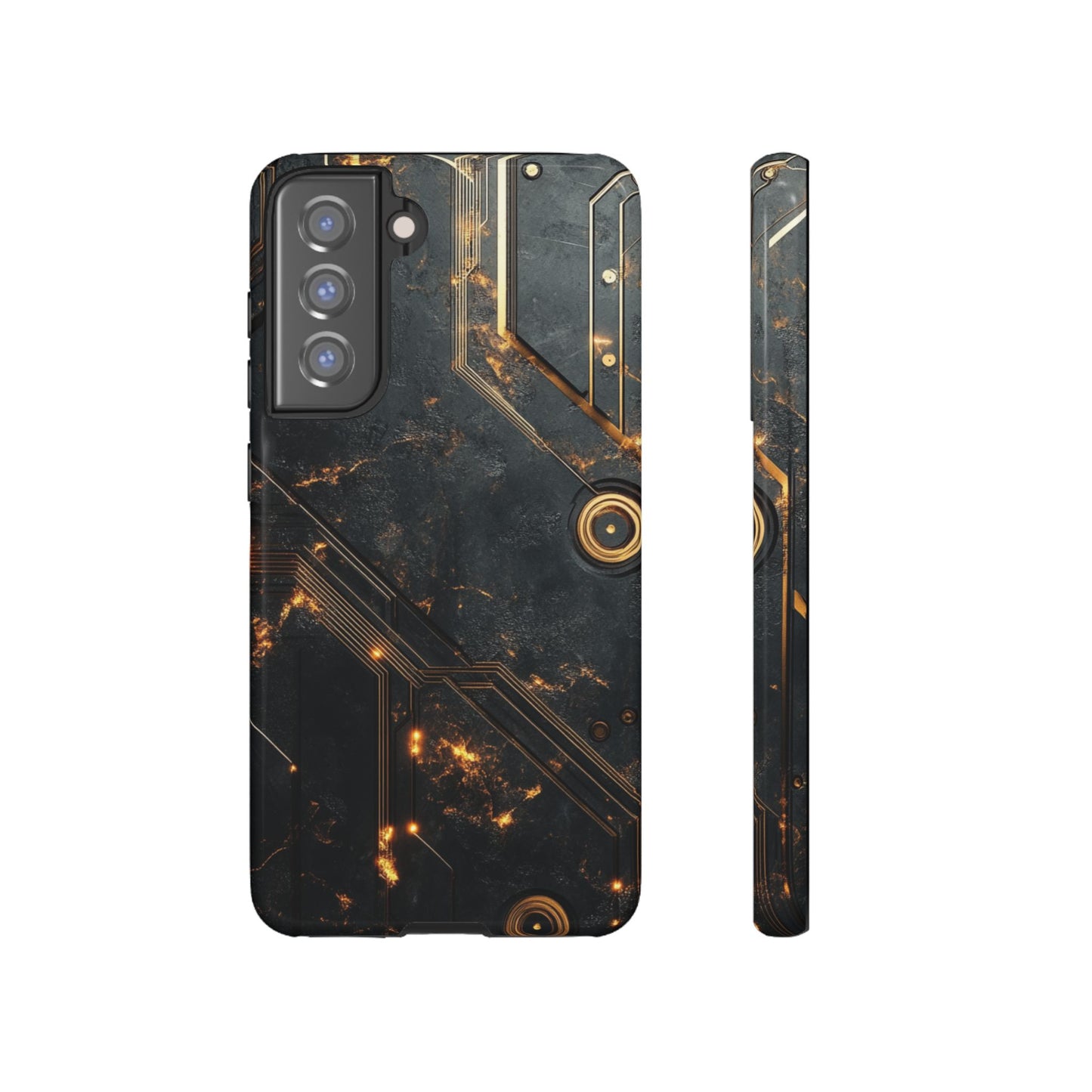 Obsidian Ember Circuit – Tough Samsung Galaxy Case