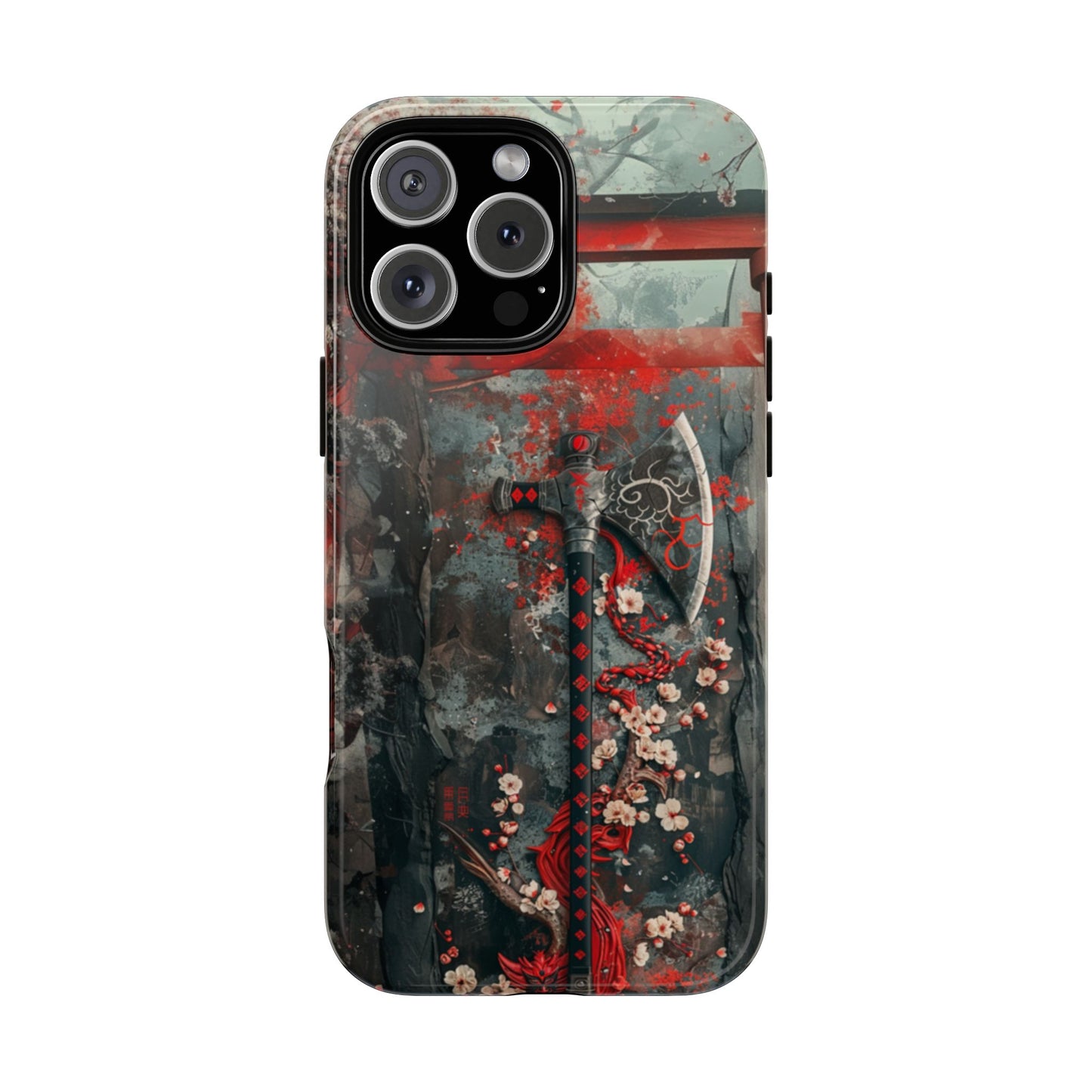 Sakura Warrior Axe - Tough iPhone Case