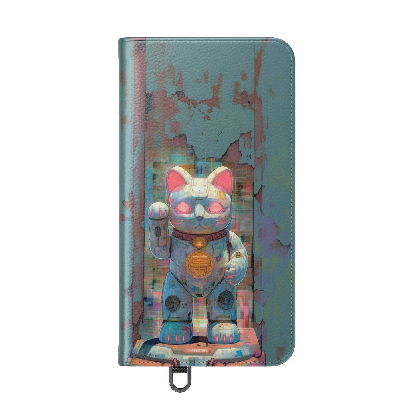 Cyber Lucky Cat - Wallet Flip Case