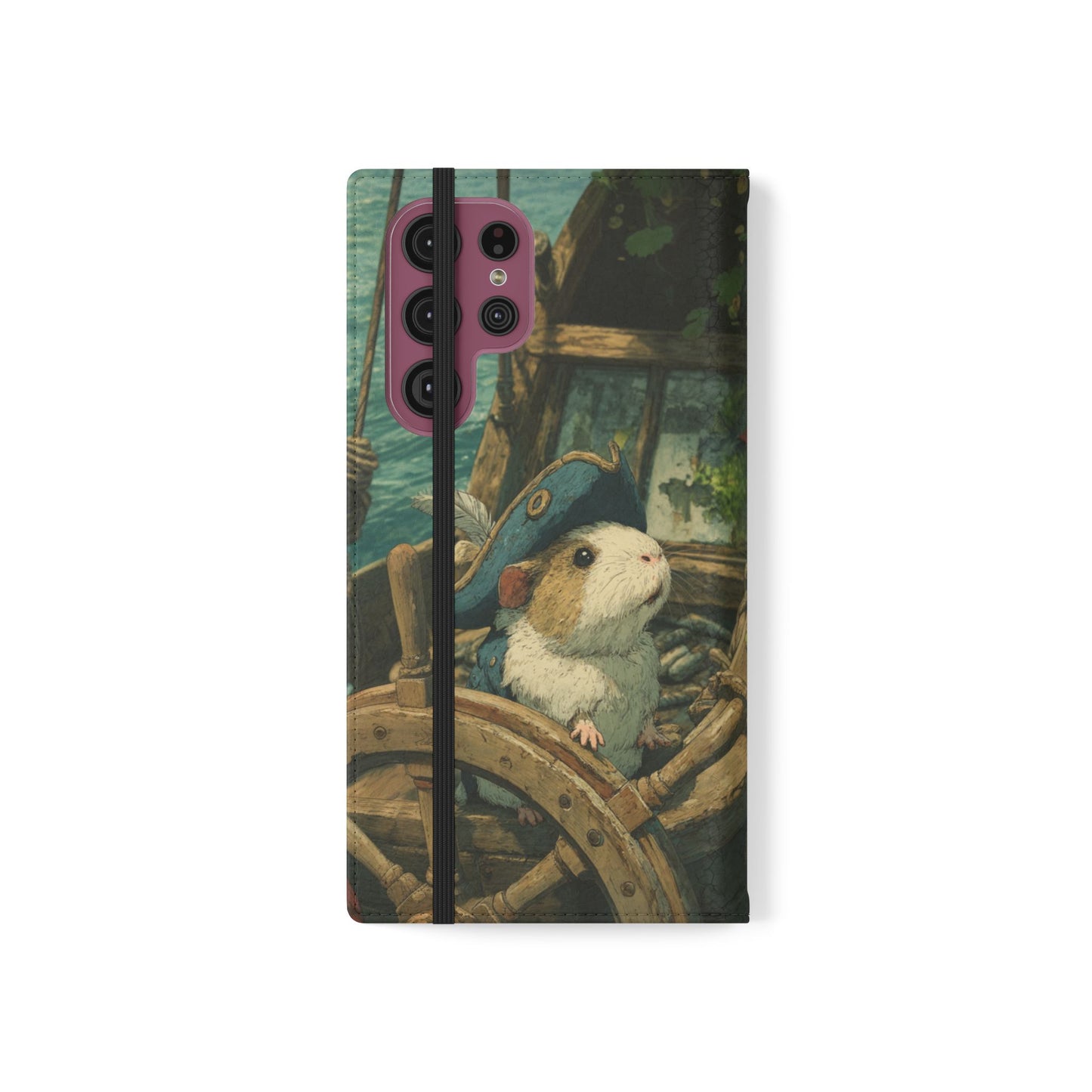 Pirate Captain Guinea Pig - Wallet Flip Case