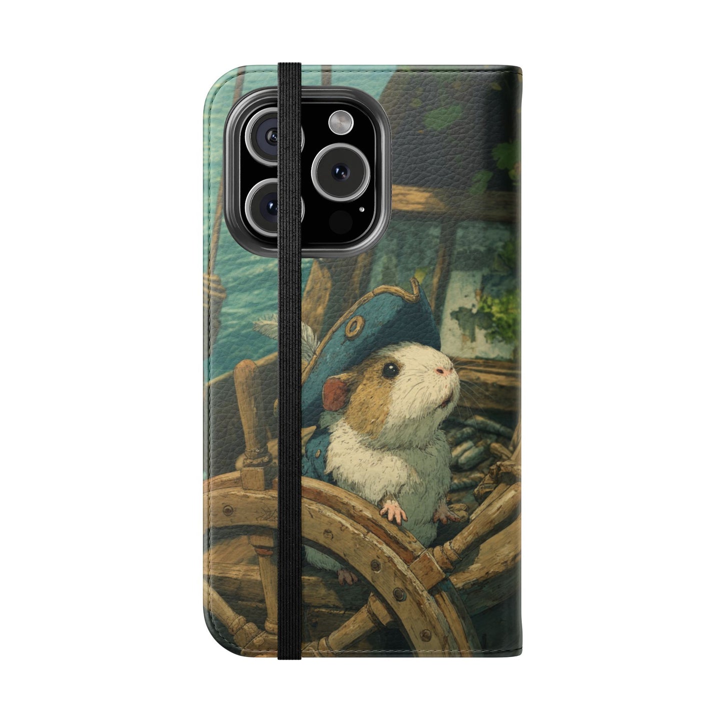 Pirate Captain Guinea Pig - Wallet Flip Case