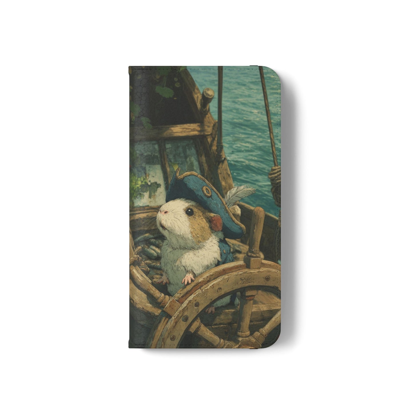 Pirate Captain Guinea Pig - Wallet Flip Case