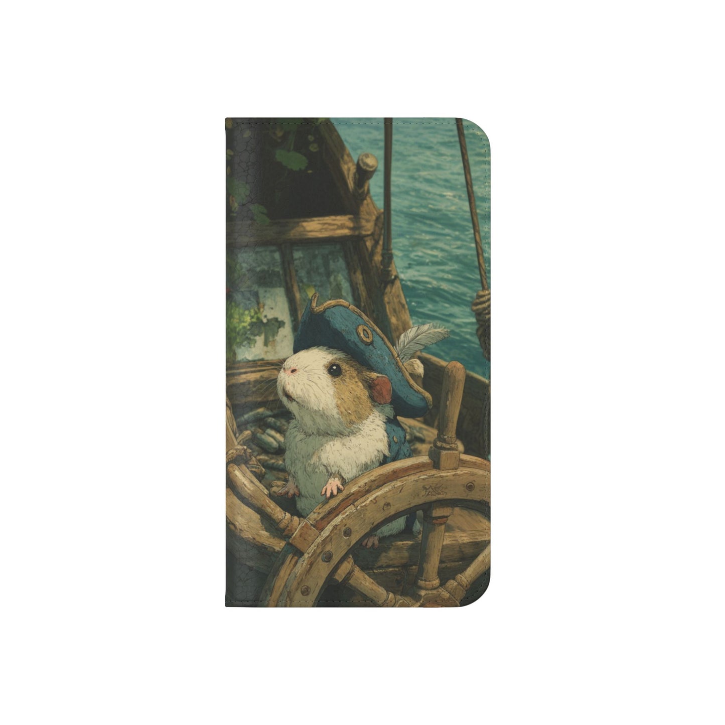 Pirate Captain Guinea Pig - Wallet Flip Case