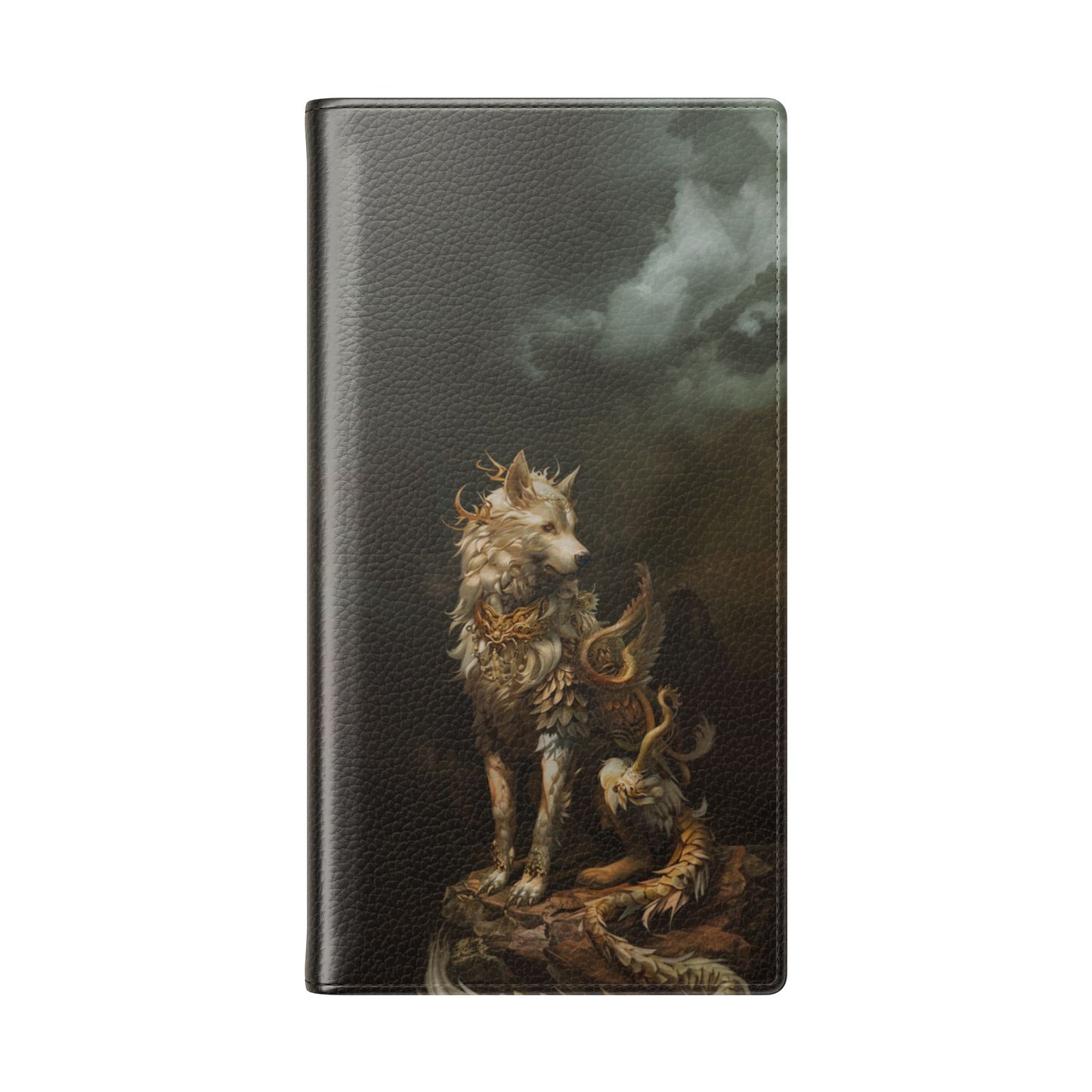 Antlered Wolf Guardian - Wallet Flip Case