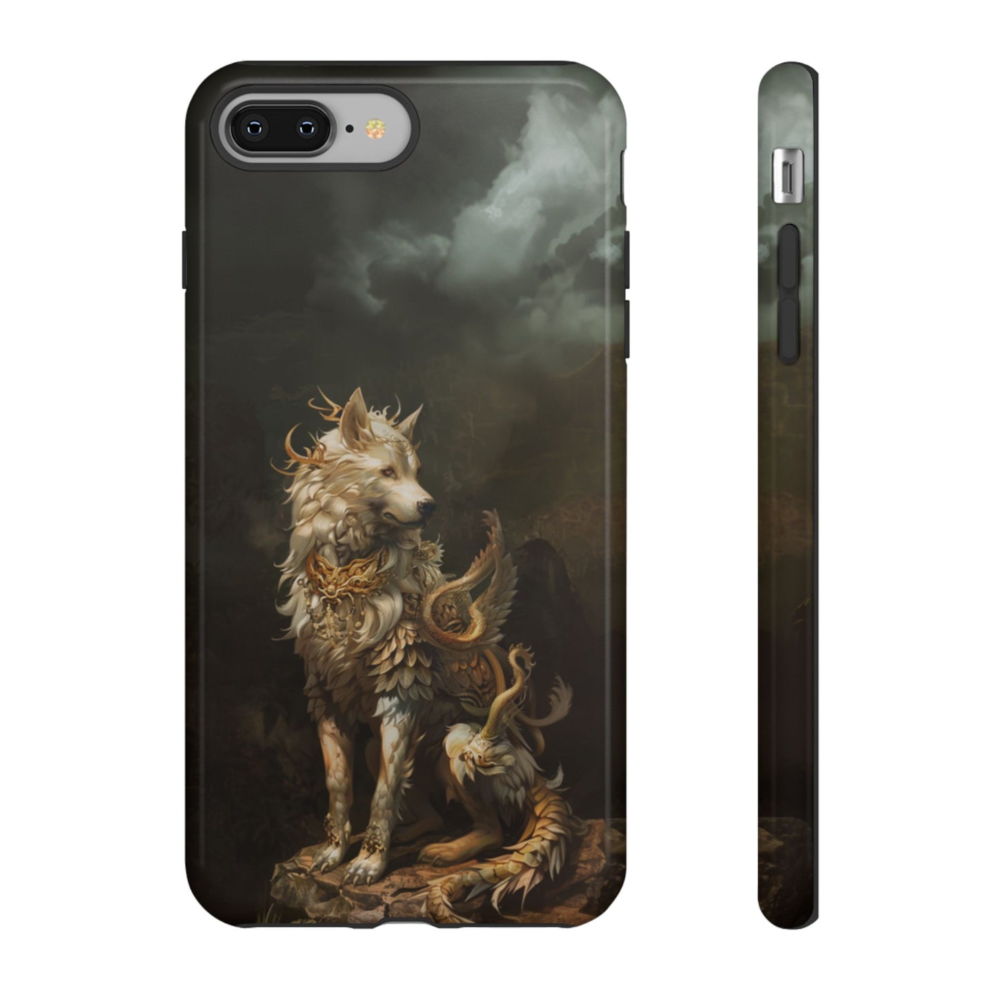 Antlered Wolf Guardian - Tough iPhone Case